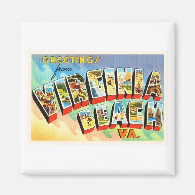 Virginia Beach Virginia VA Vintage Travel Postcard Magnet (Vorne)