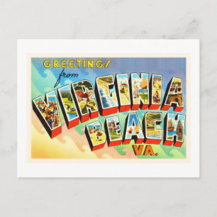 Virginia Beach Virginia VA Vintage Travel Postcard Postkarte