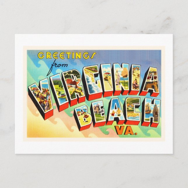 Virginia Beach Virginia VA Vintage Travel Postcard Postkarte (Vorderseite)