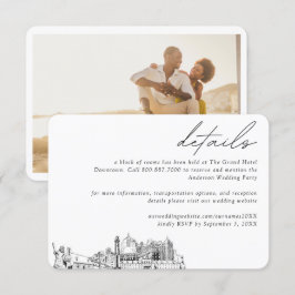 Virginia Beach Wedding Hotel Zimmerblockdetails Begleitkarte