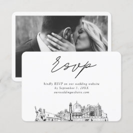 Virginia Beach Wedding Minimalistisch Sketch UAWG Begleitkarte