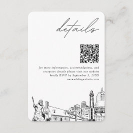 Virginia Beach Wedding Modern Details QR Code Begleitkarte