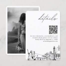 Virginia Beach Wedding Modern Details QR Code Begleitkarte