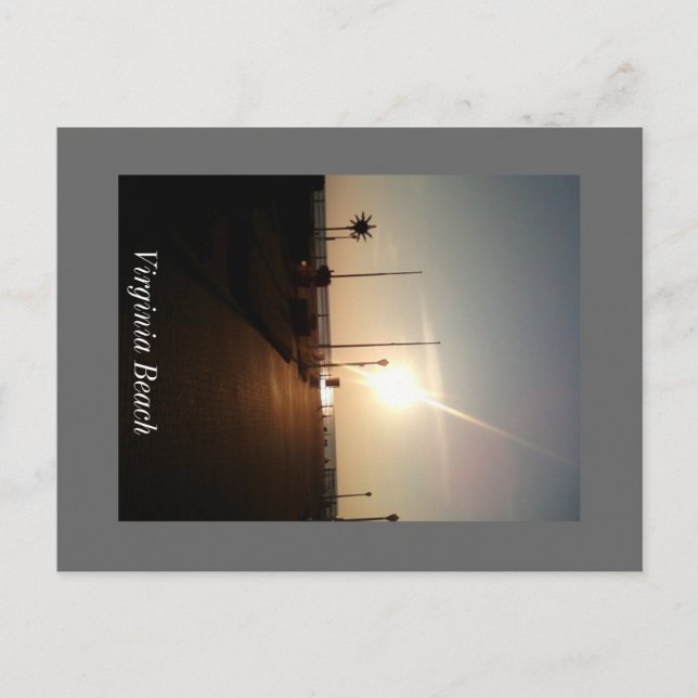 Virginia- Beachsonnenaufgang Postkarte (Vorderseite)