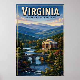 Virginia Blue Ridge Mountains Historische Schönhei Poster
