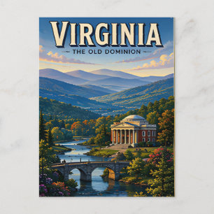 Virginia Blue Ridge Mountains Historische Schönhei Postkarte