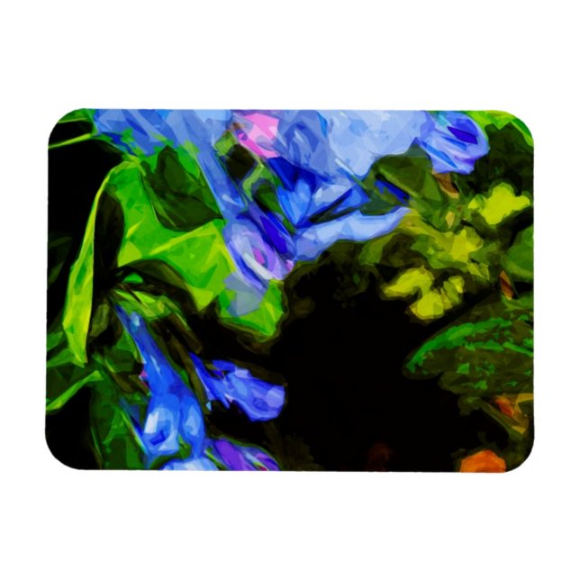 Virginia Bluebell Wildblume Impressionist Magnet (Horizontal)