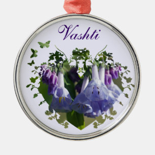Virginia Bluebells Wildblumen Silbernes Ornament