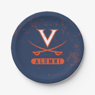 Virginia Cavaliers Alumni Bedrückt Pappteller