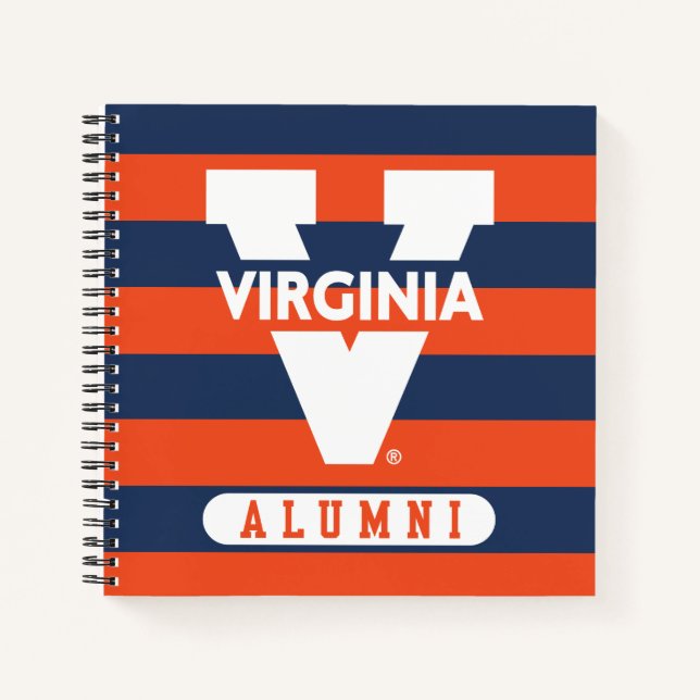 Virginia Cavaliers Alumni Streifen Notizbuch (Vorderseite)