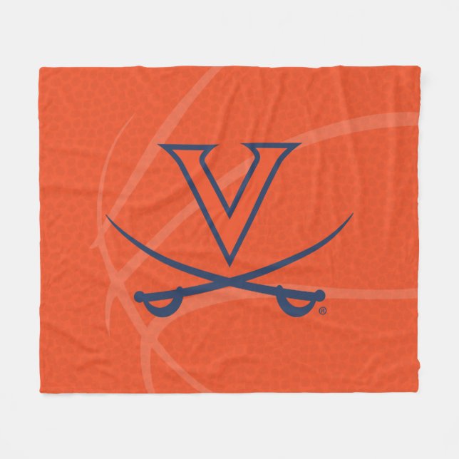 Virginia Cavaliers Basketball Fleecedecke (Vorderseite (Horizontal))