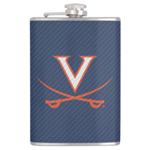 Virginia Cavaliers Carbon Fiber Flachmann