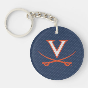 Virginia Cavaliers Carbon Fiber Schlüsselanhänger