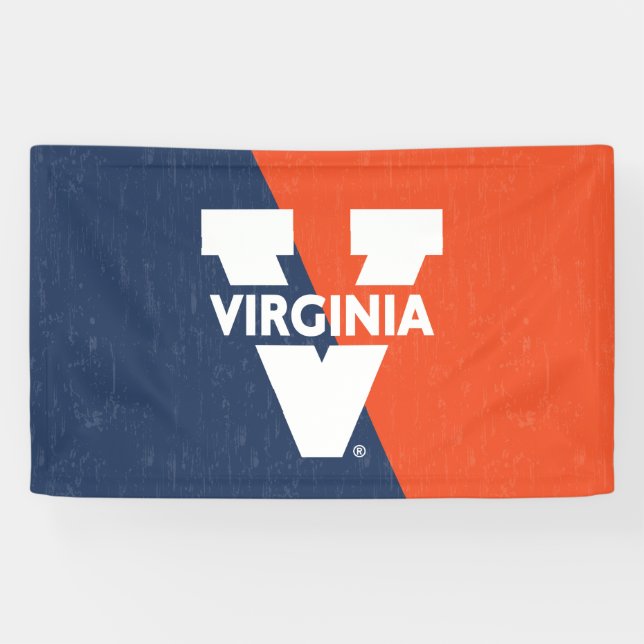 Virginia Cavaliers Farbblock gestört Banner (Horizontal)