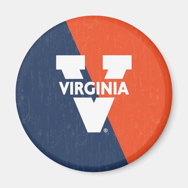Virginia Cavaliers Farbblock gestört Magnet (Vorne)