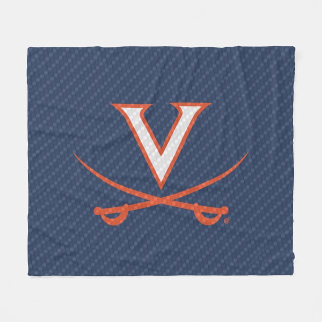 Virginia Cavaliers Kohlefaser Fleecedecke (Vorderseite (Horizontal))