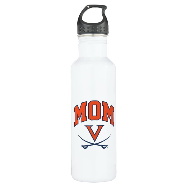 Virginia Cavaliers Mama Edelstahlflasche (Vorderseite)