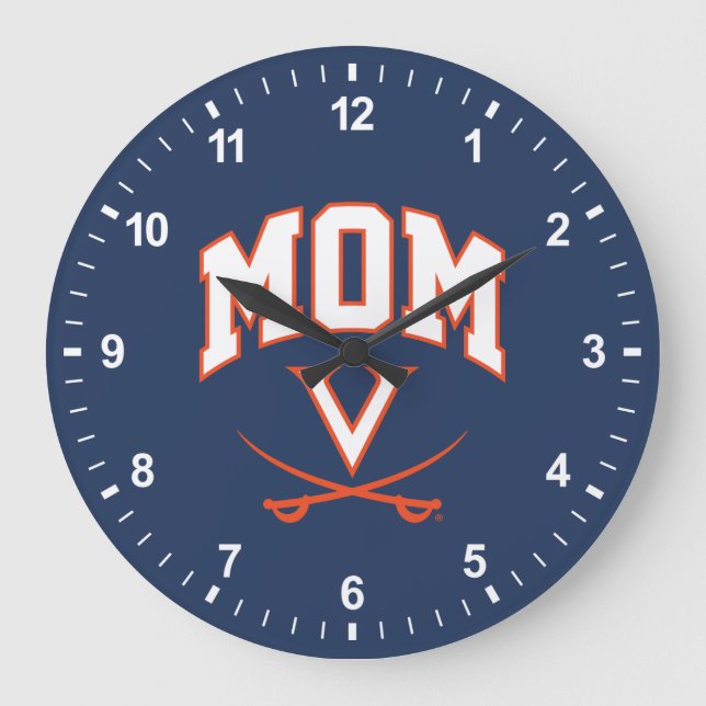 Virginia Cavaliers Mama Große Wanduhr (Vorderseite)