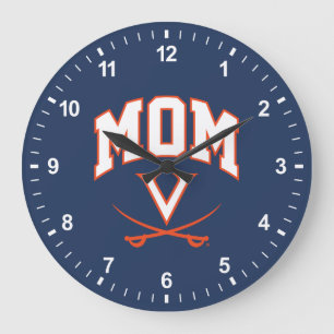 Virginia Cavaliers Mom Große Wanduhr