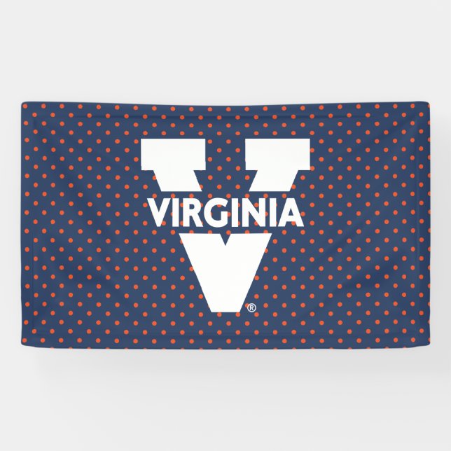 Virginia Cavaliers Polka Dots Banner (Horizontal)