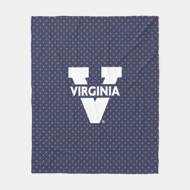 Virginia Cavaliers Polka Dots Fleecedecke (Vorderseite)