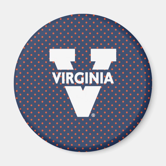 Virginia Cavaliers Polka Dots Magnet (Vorne)