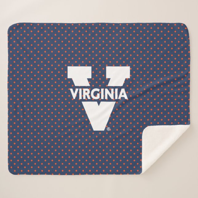 Virginia Cavaliers Polka Dots Sherpadecke (Vorderseite (Horizontal))