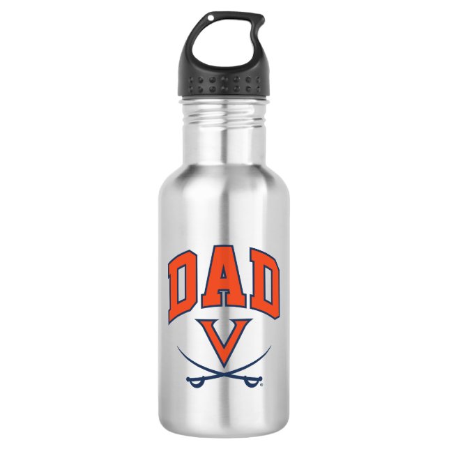 Virginia Cavaliers Vater Edelstahlflasche (Vorderseite)