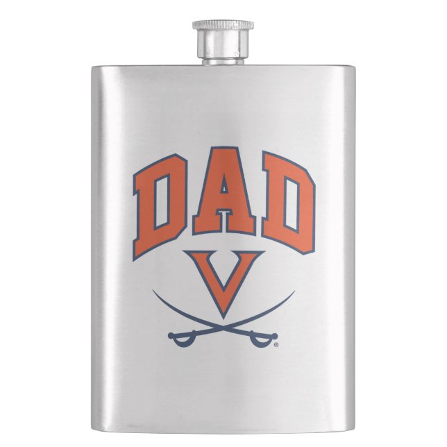 Virginia Cavaliers Vater Flachmann (Vorderseite)