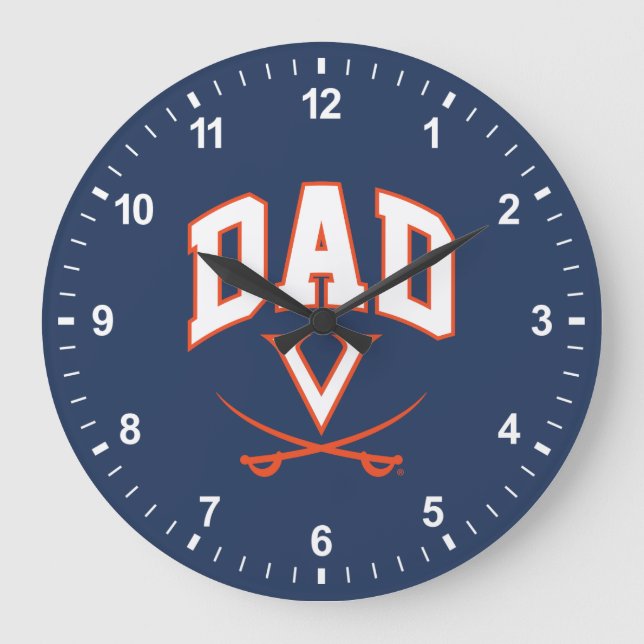 Virginia Cavaliers Vater Große Wanduhr (Vorderseite)