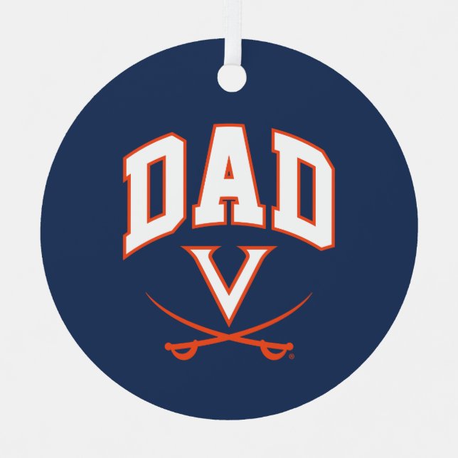 Virginia Cavaliers Vater Ornament Aus Metall (Vorderseite)