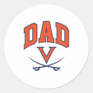 Virginia Cavaliers Vater Runder Aufkleber