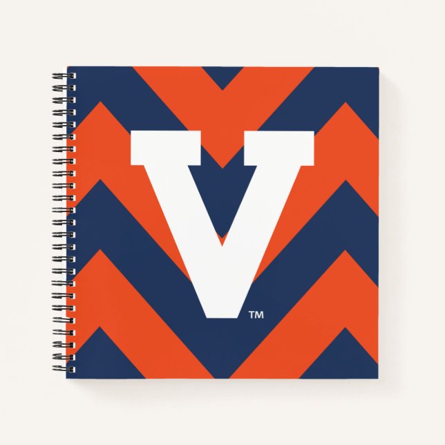 Virginia Cavaliers Zickzack Notizbuch (Vorderseite)