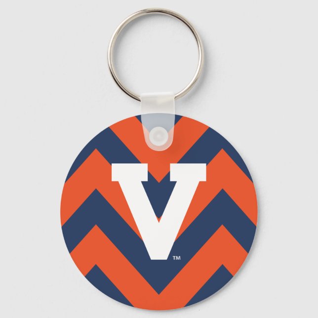Virginia Cavaliers Zickzack Schlüsselanhänger (Vorderseite)