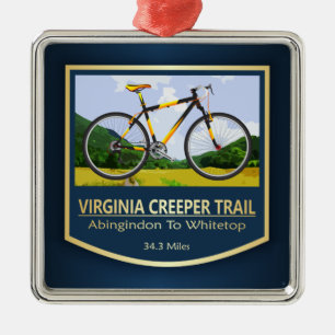 Virginia Creeper Trail (bike2) Ornament Aus Metall