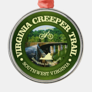 Virginia Creeper Trail (Cycling C)) Ornament Aus Metall
