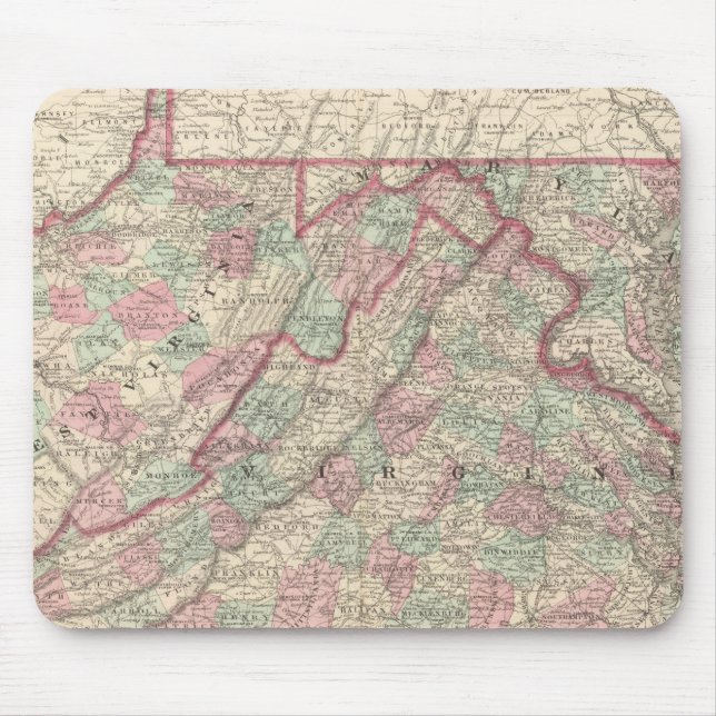 Virginia, Delaware, Maryland und West Virginia Mousepad (Vorne)