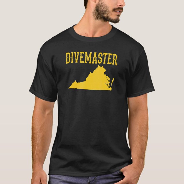 Virginia Divemaster Scuba Diving Instructor Dive F T-Shirt (Vorderseite)