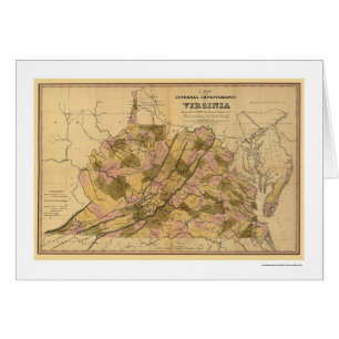 Virginia-Eisenbahn u. Stadtkarte 1848