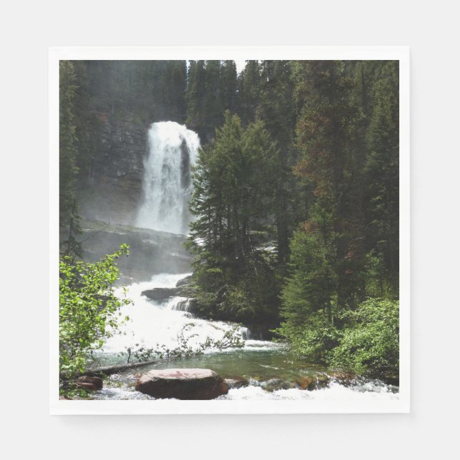 Virginia Falls at Glacier National Park Serviette (Vorderseite)