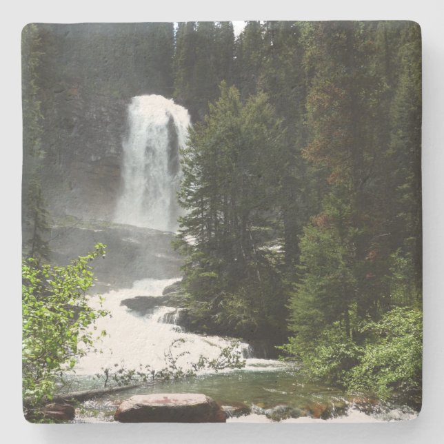 Virginia Falls at Glacier National Park Steinuntersetzer (Vorderseite)