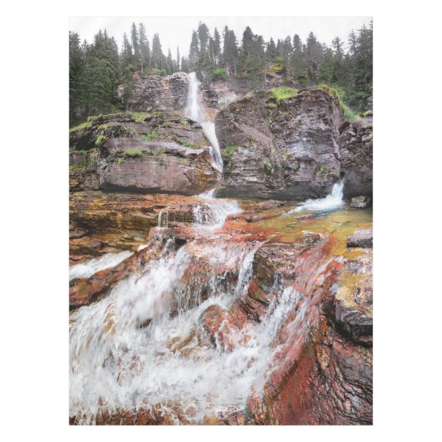 Virginia Falls - Glacier National Park Tischdecke (Vorderseite)