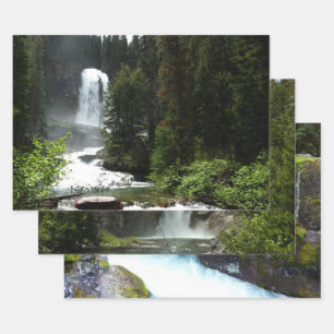 Virginia Falls im Glacier-Nationalpark Geschenkpapier Set
