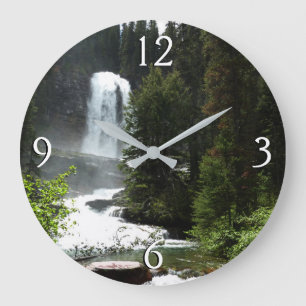 Virginia Falls im Glacier-Nationalpark Große Wanduhr