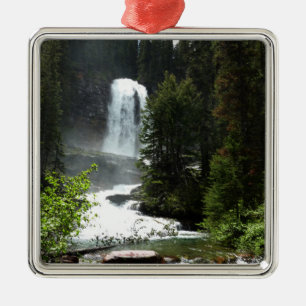 Virginia Falls im Glacier-Nationalpark Ornament Aus Metall