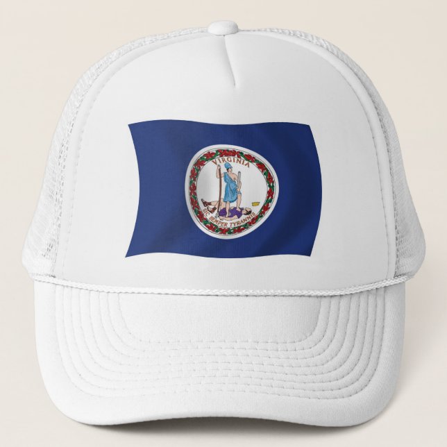 Virginia Flag Hat Truckerkappe (Vorderseite)