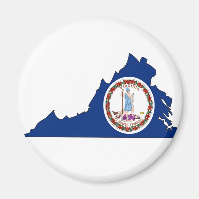 Virginia Flag Karte Magnet (Vorne)