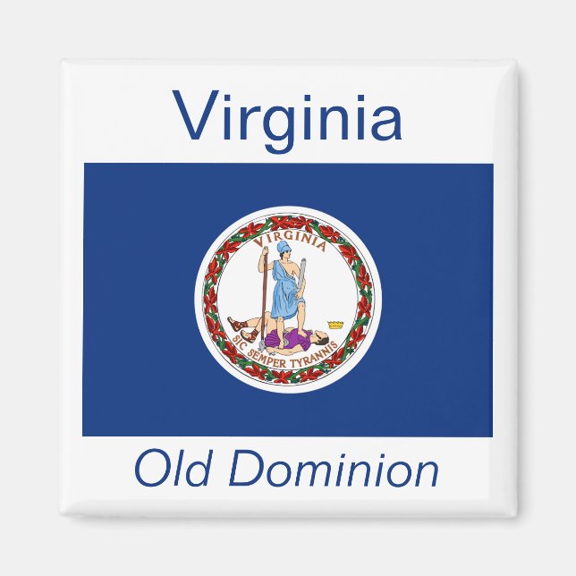 Virginia Flag Magnet (Vorne)