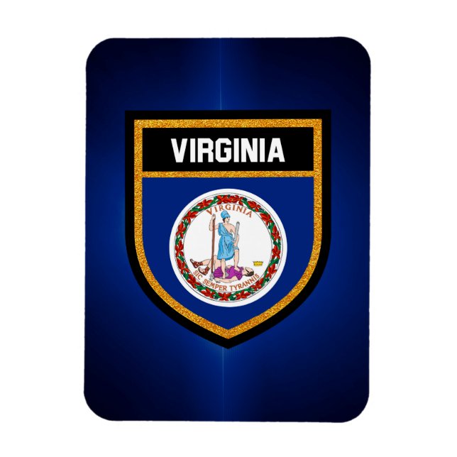 Virginia Flag Magnet (Vertikal)