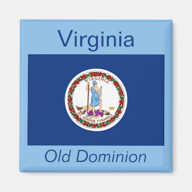 Virginia Flag Magnet (Vorne)